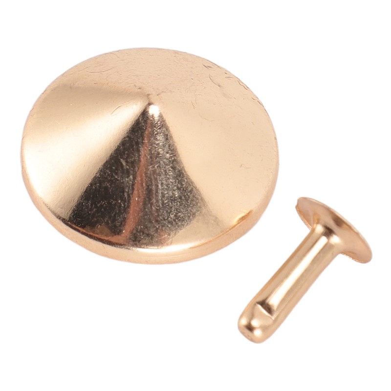 100 Sets Mushroom Rivets Stud 22mm DIY Iron Cone Spikes