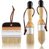 3 Pieces Chalk and Wax Paint Brushes Oval Brush for