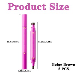 2 PCS Freckle Stamp Pen, Dual-Ended Fake Freckles Makeup Tool with Natural Faux Freckle Application, Long-Lasting Water-Resistant Formula for Daily Makeup and Special Events (Beige Brown)