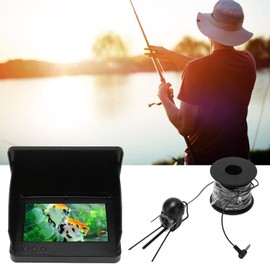 5in Waterproof Screen Depth Fishing Finders, HD 2000cd IP68 Waterproof Fishing Camera Monitor, Underwater Fishing Camera with 12 Night Vision Lights (30m / 32.8yd UK Plug)