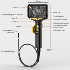 FINYQBET Endoscopio Profesional 1080P, IP67 360°