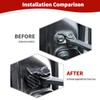 JOSHELA for Jeep JL Black Carbon Fiber Door Limiter Cover