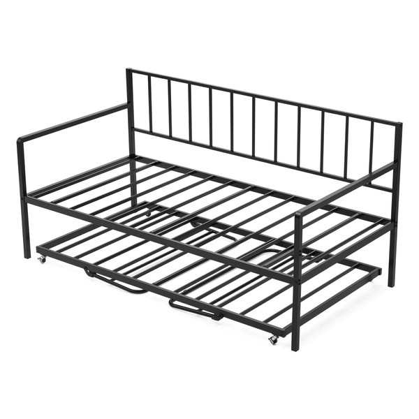 VEVOR Twin Size Daybed Frame, Height Adjustable Day Bed with