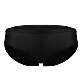 Silicone Elastic Female Swimming Trunks Waterproof Antibacterial Swimming TrunksBlack