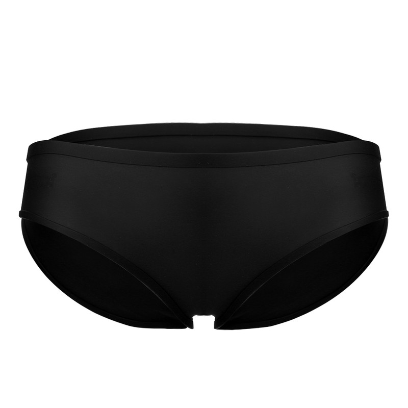 Silicone Elastic Female Swimming Trunks Waterproof Antibacterial Swimming TrunksBlack