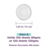 Large White Discs (12 Units, Support Up to 150 Sheets)