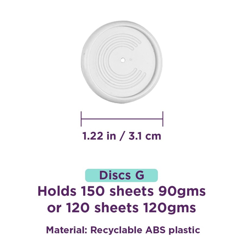 Large White Discs (12 Units, Support Up to 150 Sheets)