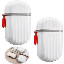 2-Pack Travel Soap Dishes with Lids - Portable and Leak-Proof Soap Boxes,Lightweight for Secure Storage, Ideal for Travel, Gym, and Home Use