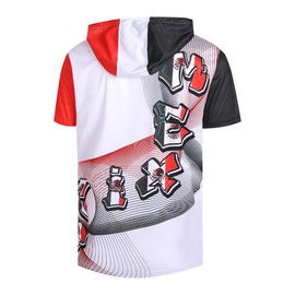 Pullonsy Running Dri Fit Hoodies For Men Boys Dad Son Summer Beach Party Hooded T-Shirt Workout Gear Tops Mexico Flag White Shirt,Men Size Small