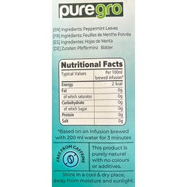 Puregro Peppermint Tea 40g (20 TEA BAG) | 100% Pure Natural | Mint Tea | CAFFEINE FREE.