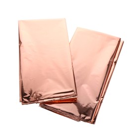 Mikinona 2pcs Rose Gold Tablecloth Wedding Party Tablecloth Party Table Cloth Delicate Decorative