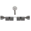 2x Knob Cylinder KSN 60 mm 30/30 Keyed Alike Including