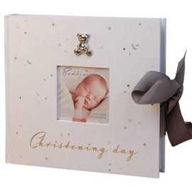 Widdle Celebrations 'Christening Day' Photo Album with Silver Teddy 50 6'x4' Pictures 0585