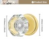 CLCTK 4 Pack Glass Dummy Door Knobs, Single Side Dummy