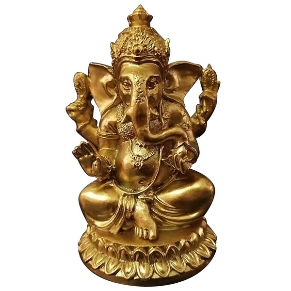 Ganesha God Indian God, Gold, Ganesha, Elephant, Object, Interior, Good Luck, Increase Luck, Business, Feng Shui Goods