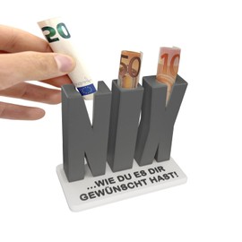 AiDeHuaKeJi Geldgeschenke Geburtstag, Nix Geschenk - Nichts Buchstaben mit Öffnung für Geldscheine, Kreatives Geburtstagsgeschenk, Geschenk Geldgeschenk für Frauen und Männer, Geldgeschenk Verpackung