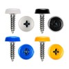 KafTon 20Pack Number Plate Fixing Fitting Oversized Screws 5x Blue,