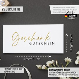 25 Blank Vouchers to Fill Yourself, Elegant Gift Vouchers for Customers, Voucher Templates, Voucher Cards for Nail Studio, Hairdresser, Cosmetics, Massage, Foot Care