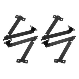 uxcell 4 Pcs Lid Support Hinge, Rotatable Folding Lift Up Hinge for Furniture Wooden Boxes Jewelry Case Chest Cabinet Cupboard, 7.4"x0.51"
