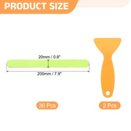 uxcell 36pcs Non-Slip Bathtub Stickers, Anti-Slip Shower Stickers Showers Treads Strip Shaped Appliques with 2 Pcs Scraper for Bath Tub Shower Stairs, Green