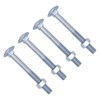 TERFÂ® M12 X 55mm Cup Square Carriage Bolt and Nut M12 (12mm) X 55mm Coach Bolts with Hexagon Nuts - Pack of 4
