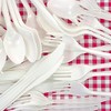 Blue sky Premium Disposable White Plastic Soup Spoons - 50