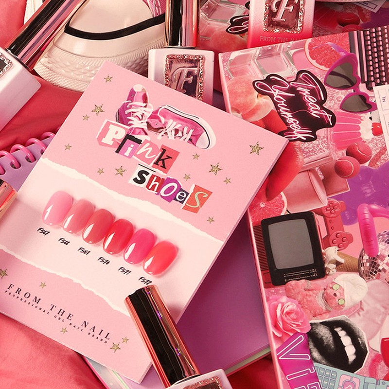 From the Nail pink shoes 6 types individually pink syrup