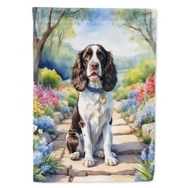 Caroline's Treasures DAC6625GF English Springer Spaniel Spring Path Garden Flag Mailbox Flag Decorative Yard Flag Banner Outside Patio Artwork Yard Flower Beds, Garden Size, Multicolor