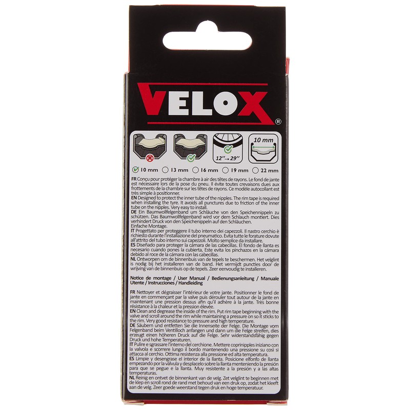 Velox 10mm x 2m Rim Tape - 2-Pack Box