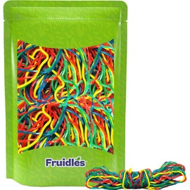 Fruidles Rainbow Licorice Laces, Rope String Licorice Candy Gummies, Soft, Chewy, Long Shoestring Candies (2 Pound)