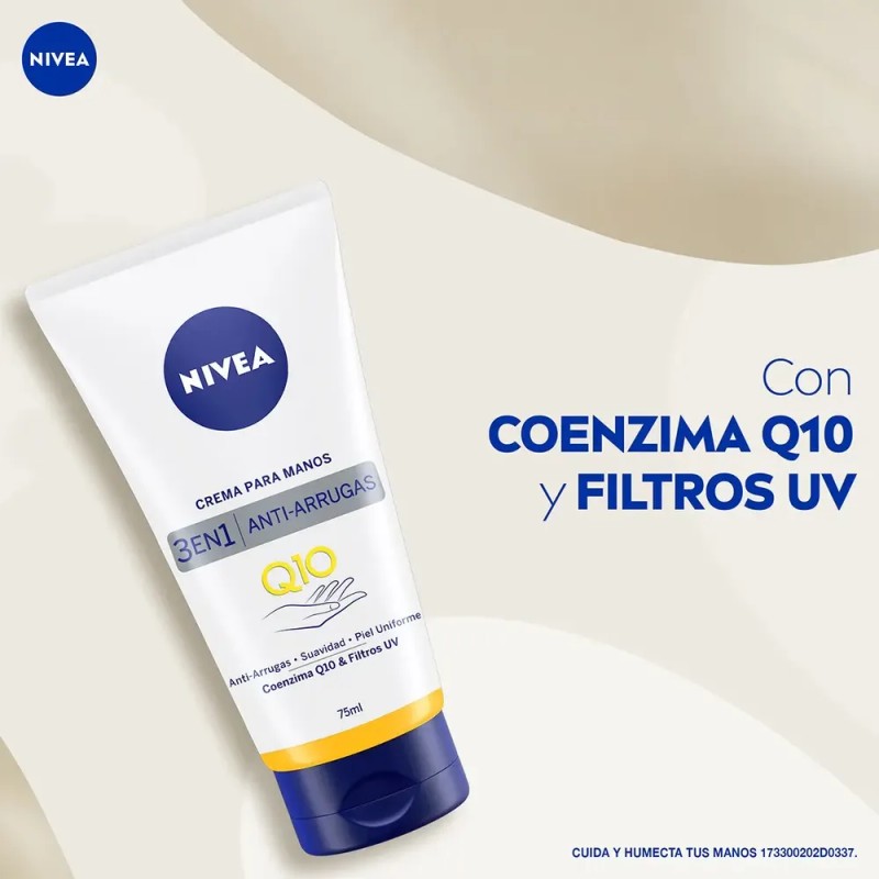 Nivea Q10 Crema de Manos Humectante Antiarrugas, 75ml