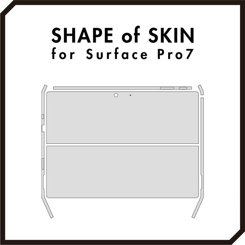 wraplus Skin Seal Compatible with Surface Pro7 [Black] Back Film