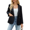 JTD Women's Blazer Business Casual Long Sleeve Lapel Open Front