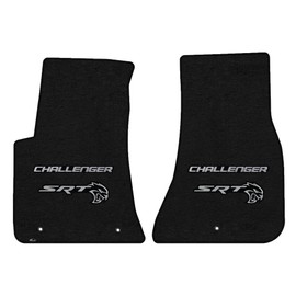 Lloyd Mats Heavy Duty Carpeted Floor Mats for Dodge Challenger RWD 2015-2023 - Challenger + Hellcat (Charcoal, 2PC - Fronts)