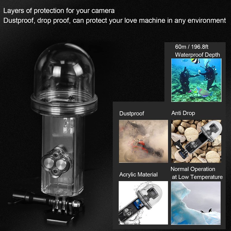 Goshyda Waterproof Housing Case for DJI Osmo Pocket, 60m/196.8ft Protective