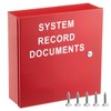 MorningRo System Record Documents Enclosure, Red, Left-hinged Door