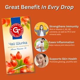 Premium GT Herbs & Fruits Rosehips 20 Tea bags