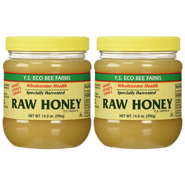 YS Organic Bee Farms Honey (Raw) 14 oz. Pack of 2