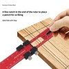 300mm Woodworking Scribing Ruler Aluminum Alloy Woodworking Pocket Slide Stop