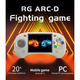 Dosnura RG ARC-D Retro Handheld Game Console 4 in IPS Screen Linux and Android 11 System RK3566 CPU 64Bit Video Game Player Built in 3500 mAh Battery Compatible with Bluetooth 4.2 and 5G WiFi(Gray)