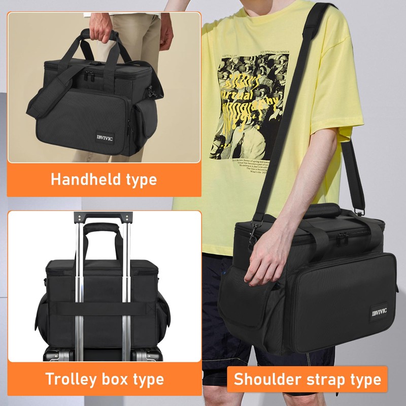 IBVIVIC DJ Cable File Bag with 6 Detachable Dividers High