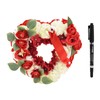 Artificial Heart Shaped Wreaths Wedding Wreaths Fake Flowers Decoration for
