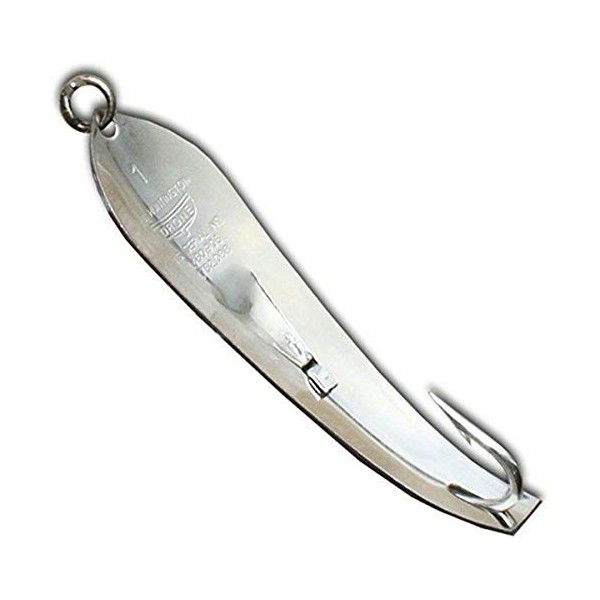 Huntington DR1 3/8-Ounce Drone Spoon, 3 1/4-Inch Blade, Size 5/0 Hook, Stainless Steel Finish