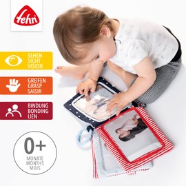 Fehn Ocean Club Photo Album - Memory Book, Fabric Sensory Photo Album To Arrange Yourself - Baby Album Toy For Birth, For Babies And Children From 0+ Months To Remember Faces And Learn Names