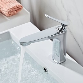 DUSJYOHRD Basin Faucets Fashion Bathroom Mixer Tap Brass Washbasin Faucet Single Handle Single Hole Elegant Crane for Bathroom