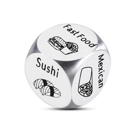 ONFAON Food Decision Dice Decider for Couple,Valentines Day Gifts for Him Her Wedding Anniversary Steel Date Night Gifts for Gift for Husband Wife,Christmas Valentines Birthday for Women Men
