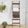 TEAKMAMA 6-Tier Blanket Ladder with Hooks, 5.4 Ft Wall Leaning