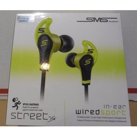 SMS Audio SMS-EB-SPRT Street by 50 In-Ear Wired Sport Earbuds Yellow ( New )