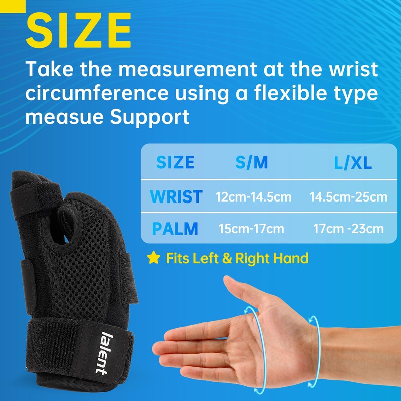 Lalent Wrist Thumb Support Brace Right Left Hand with 3