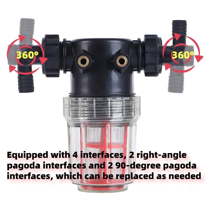 Aimela 3/4''1/2''hose barb filter, sedimentation filter accessories for inlet water